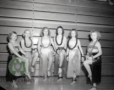 Glenwood Girl Scout hula routine. Glenwood, Minnesota