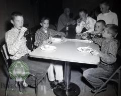 School patrol members enjoy treats. Glenwood, Minnesota