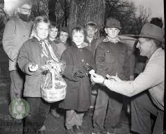 Glenwood Jaycee Easter Egg hunt winners. Glenwood, Minnesota 