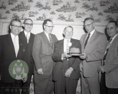 George Carlons railroad retirement party. Glenwood, Minnesota