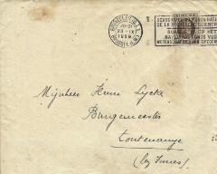 Letter from Brussels, Belgium, 23 Sept 1929