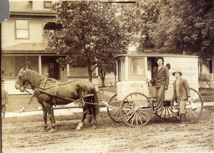 Engell Dairy, milk delivery wagon