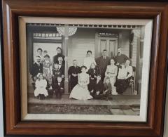 Christopher and Fredricke Hanke's 50th Anniversary Party, taken on the front porch of their home on Excelsior Blvd, 1901