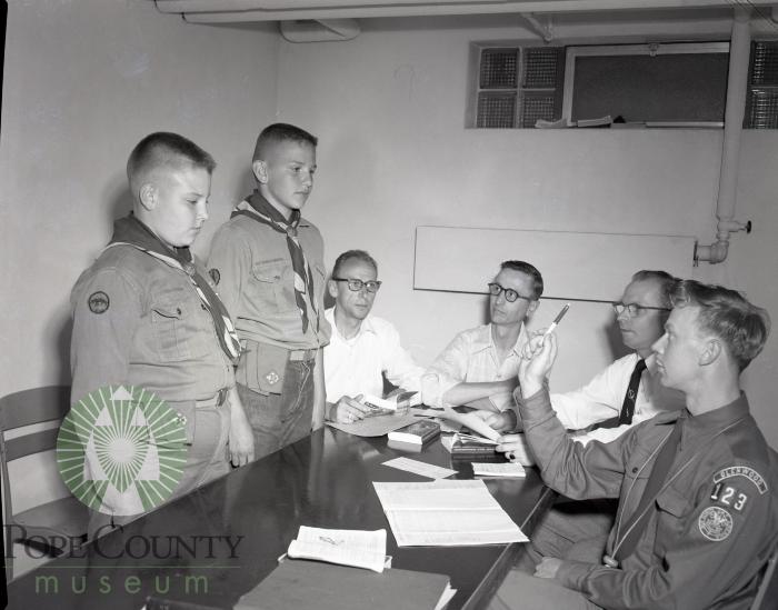 Boy Scouts and board members. Glenwood, Minnesota 