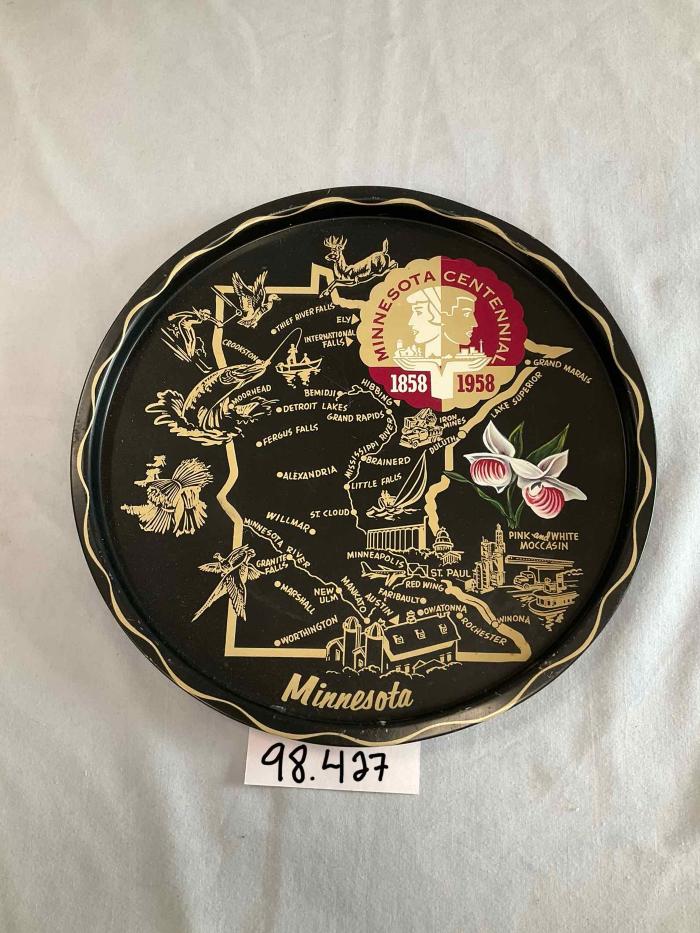 Black Minnesota Centennial Tray