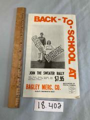 Bagley Mercantile's Back to School Advertisement