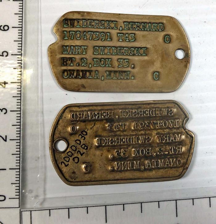 Military dog tag