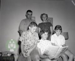 Waterama queen Lois Kettles and her family. Glenwood, Minnesota