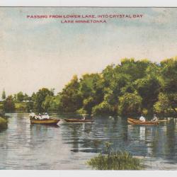 Postcard of Boats on Lake Minnetonka