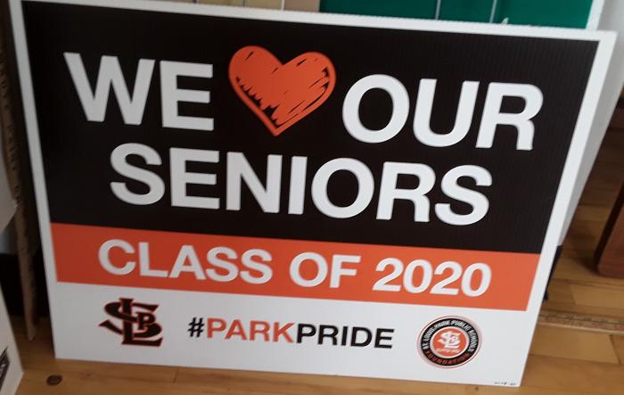 Lawn Sign, "We "heart" Our Seniors" 2020