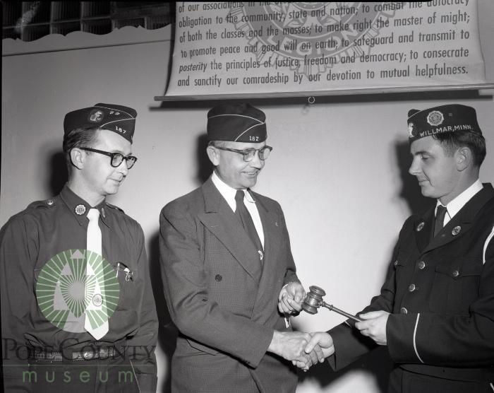 Glenwood American Legion installs new officers. Glenwood, Minnesota
