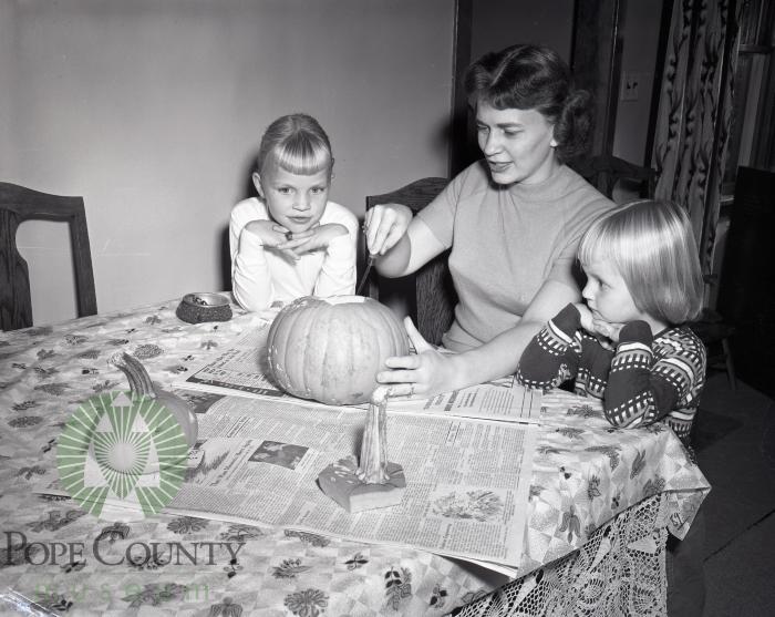 1957 Halloween at Donald Kelly's. Glenwood, Minnesota