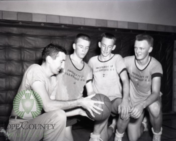 1957 Glenwood High School Basketball veterans. Glenwood, Minnesota
