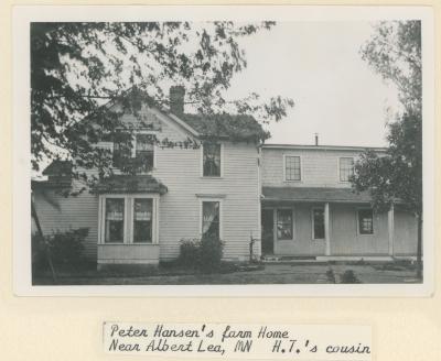 Peter Hansen's farm home, near Albert Lea, MN