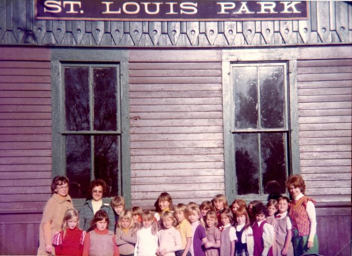 Brownie Troop 525, from Ethel Baston and Holy Family Elementary Schools, 1973