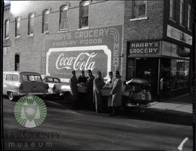 Baskets for the needy, Schriners of Zuhrah Temple. Glenwood, Minnesota