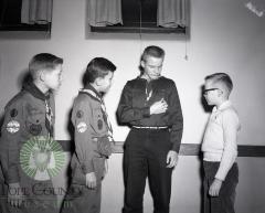 Troop 123 Boy Scouts, Glenwood, Minnesota James Buchholz, Dennis Sager, Donald Larson, Robert Ogdahl.