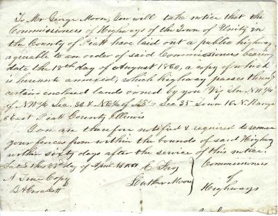 Hand Written Notes, August 18, 1860