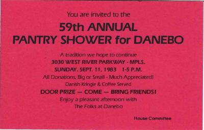 Advertising Card - Pantry Shower for Danebo - 1983