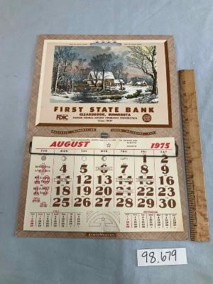 1975 Fist State Bank Calendar
