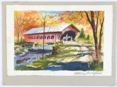 Arfstrom Watercolor Sketch of Covered Bridge