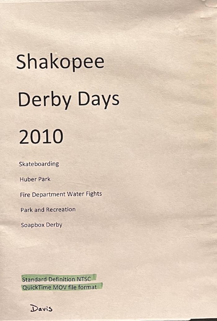 Shakopee Derby Days DVD, Shakopee, 2010