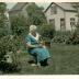 Bertha Dreyer in her garden, 3704 Colorado Ave