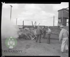 2019.4448.00765;Soo Line fire demonstration, Glenwood, Minnesota