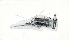 Monitor Drill advertisement, man with a plow