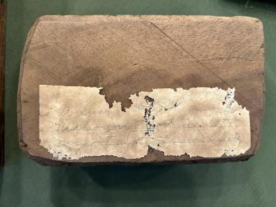 Block of Lignum Vitae Wood, circa 1899 - 1902
