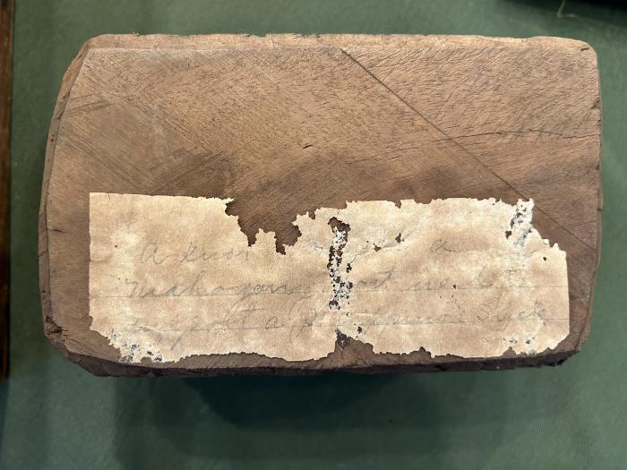 Block of Lignum Vitae Wood, circa 1899 - 1902