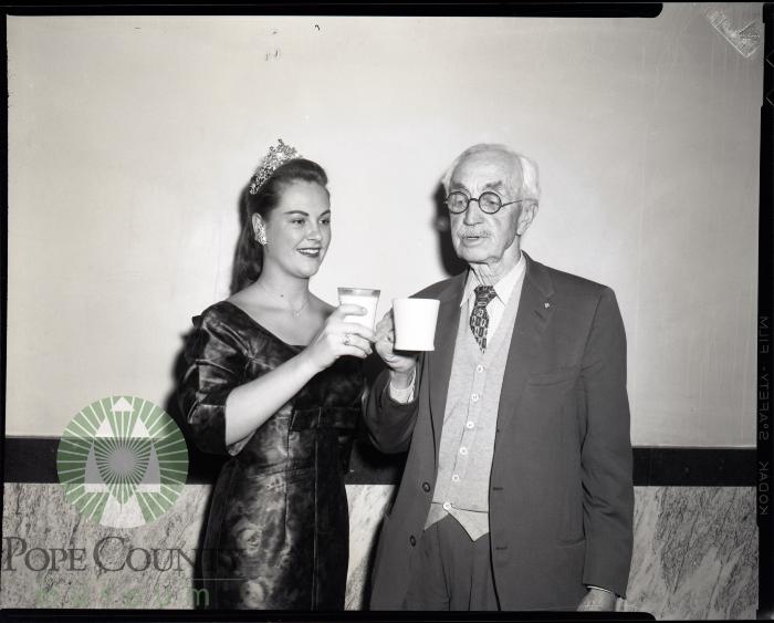 Diane Schroeder, Princess Kay of the Milky Way, and B. K. Savre, Glenwood, Minnesota