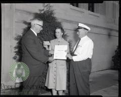 Dorothy Halverson gets Certificate of Merit, Glenwood, Minnesota