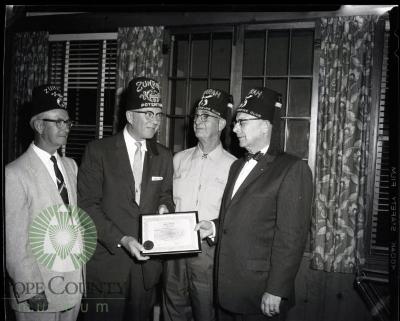 Glenwood Shrine Club get charter, Glenwood, Minnesota
