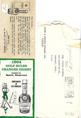 Letter from James & George Stodar, Ltd. to Mrs. Virgil Johnson