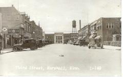 Third Street, Marshall, Minn. Postcard