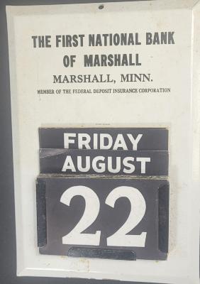 First National Bank of Marshall Calendar