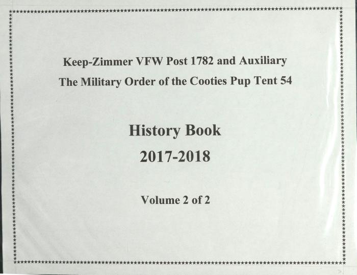 White Bear Lake VFW Post 1782 Men's & Ladies Auxiliary scrapbook 2016-2017 (Volume 2 of 2)