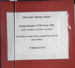 White Bear Lake VFW Post 1782 Men's & Ladies Auxiliary scrapbook 2016-2017 (Volume 2 of 2)