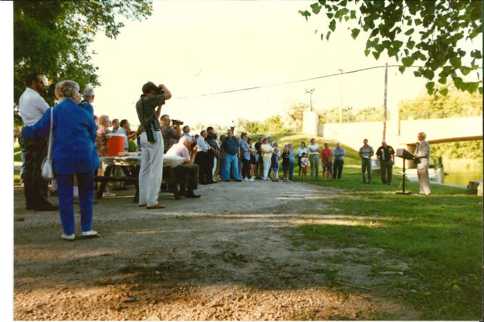Photograph Mantorville bridge dedication