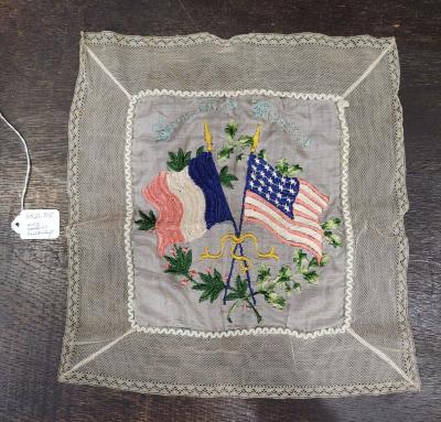 WWI souvenir handkerchief.