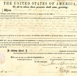 2 1859 land grants documents