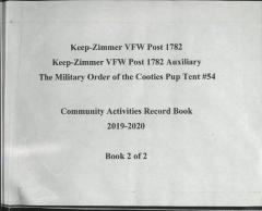 White Bear Lake VFW Post 1782 Men's & Ladies Auxiliary Community Activities Record Book scrapbook 2019-2020 (book 2 of 2)