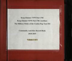 White Bear Lake VFW Post 1782 Men's & Ladies Auxiliary Community Activities Record scrapbook 2018-2019 (Vol 2 of 2)