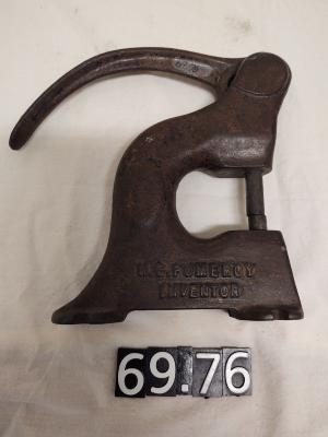 Rivet tool for leatherworking.