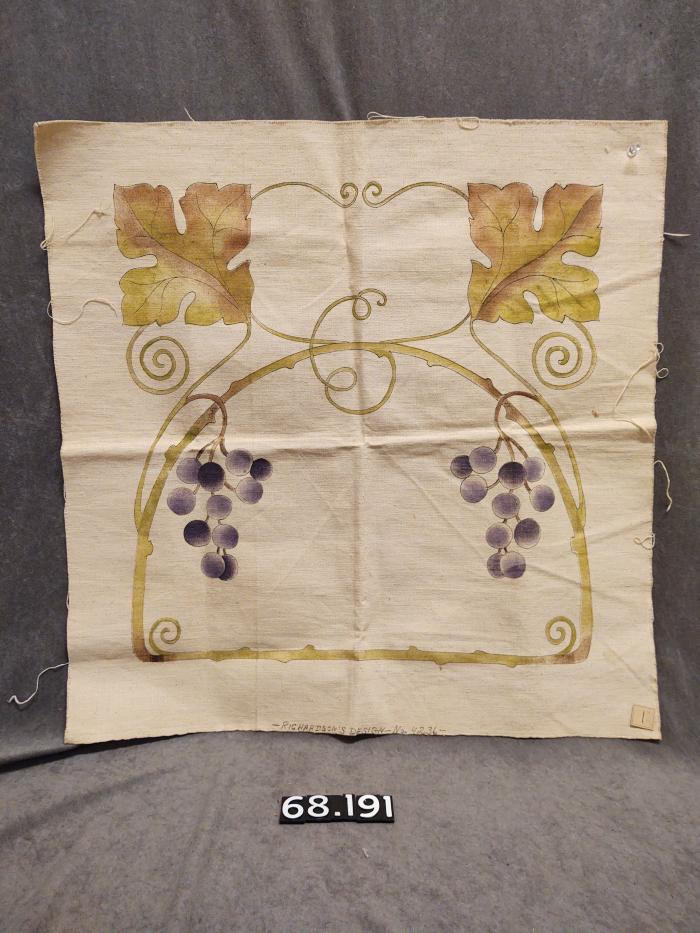 Unfinished pillow or cushion cover.