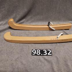 Wood ice skate blade guards