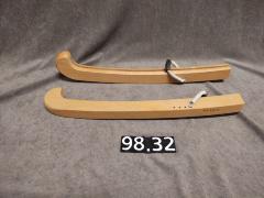 Wood ice skate blade guards