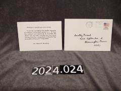 Thank you card from Mrs. Hubert H. Humphrey to Dorothy Mamel April 19, 1978 with envelope 