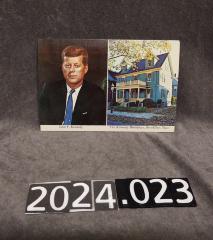 John F Kennedy, birthplace postcard